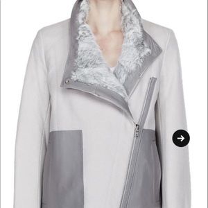 Helmut Lang Grey Rabbit/Leather Reversible Jacket